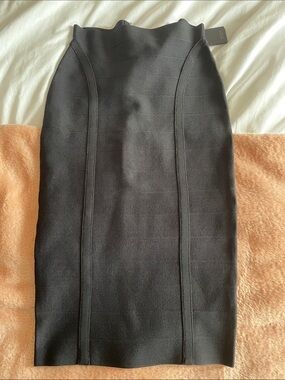 Guess Black High-Waist Panel Pencil Skirt NWT